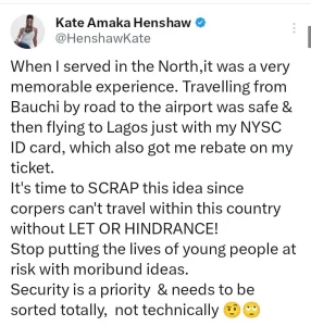 Why NYSC Should Be Scrapped - Kate Henshaw