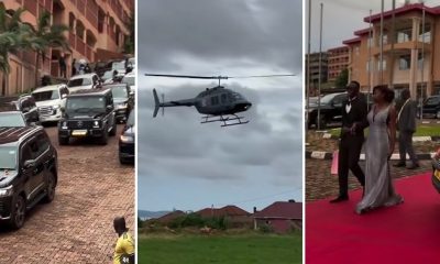 Secondary School Students Arrive Graduation Party In Helicopter, Convoy