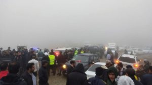 Rescue team works following a crash of a helicopter carrying Iran's President Ebrahim Raisi, in Varzaqan, East Azerbaijan Province, Iran, on May 19, 2024. (West Asia News Agency via REUTERS)