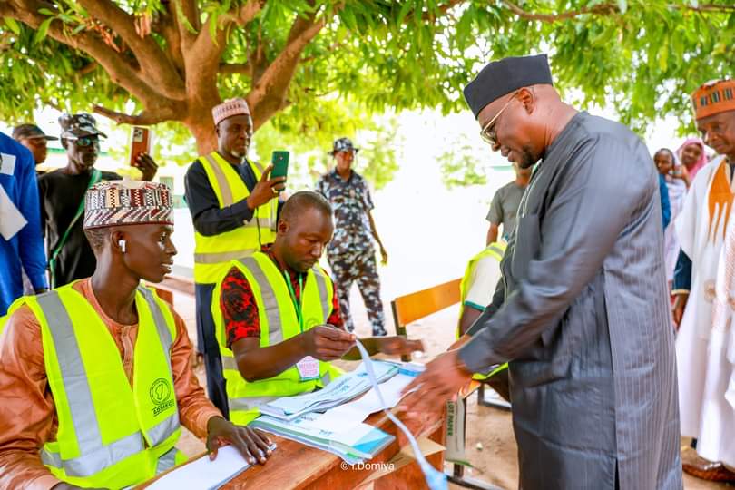 LG Poll: Adamwa Gov Fintiri Votes In Hometown