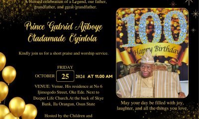 Centenary Birthday: Governor Adeleke, Head Of Service Celebrate Prince Oyinlola