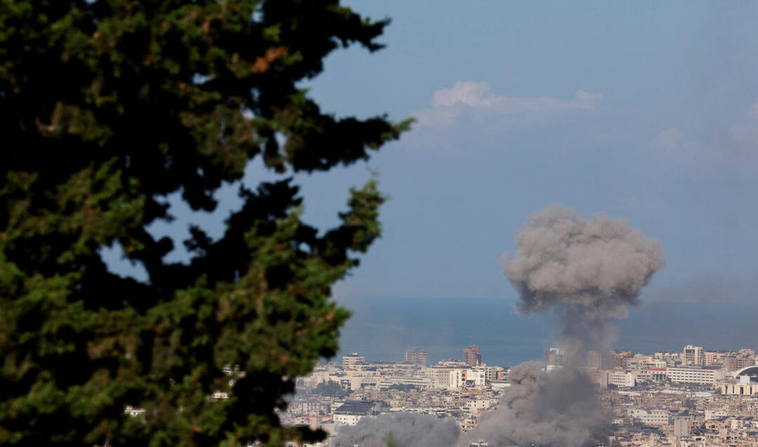 Israel bombs south Beirut after Hezbollah targets Haifa area