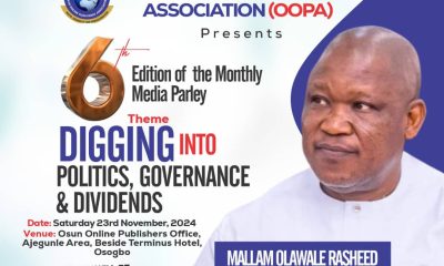 Osun Online Publishers Hosts Osun Governor Spokesperson, Mallam Olawale Rasheed