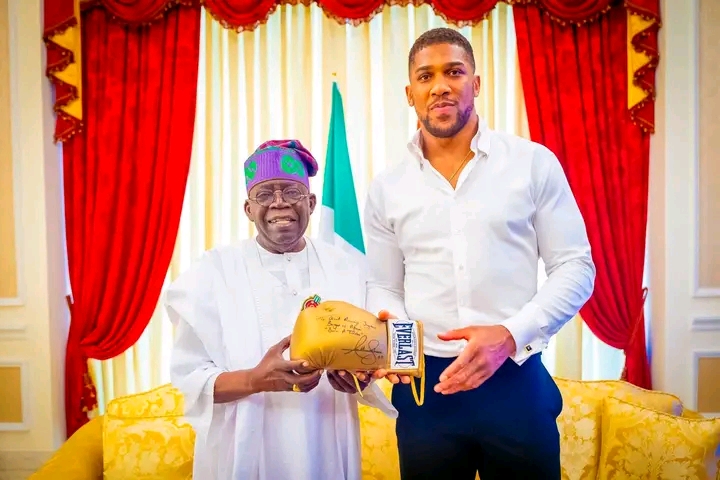 Tinubu Hosts Nigerian-born Boxing Champion, Anthony Joshua In Lagos