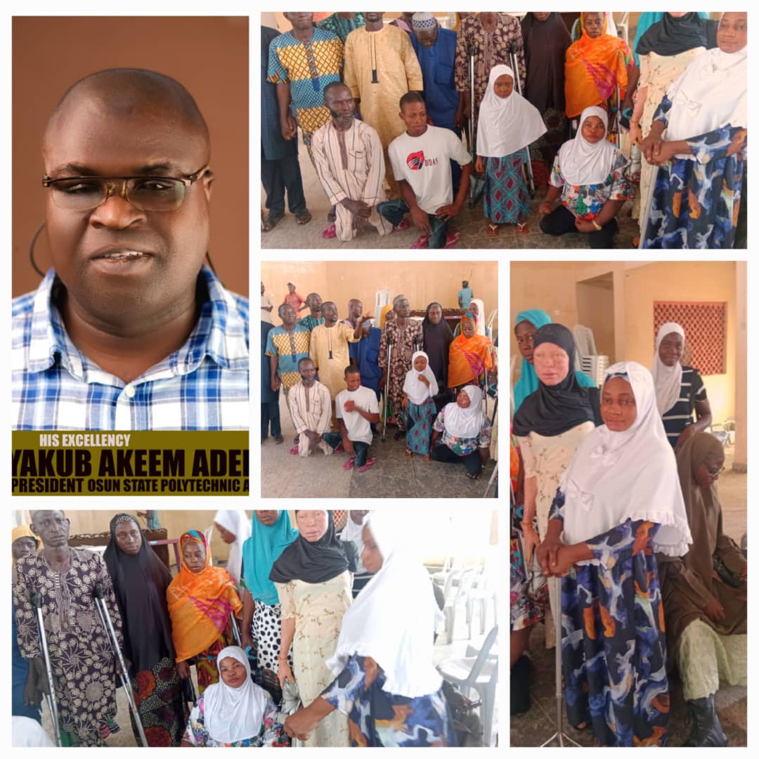Ospoly Alumni President, Adebayo Gives Out N310,000 To Empower 31 Person With Disability On Birthday Occasion