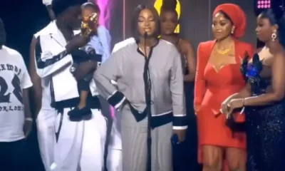 2025 Headies: Mixed Reactions As Mohbad’s Widow, Son Receive Singer’s Posthumous Award