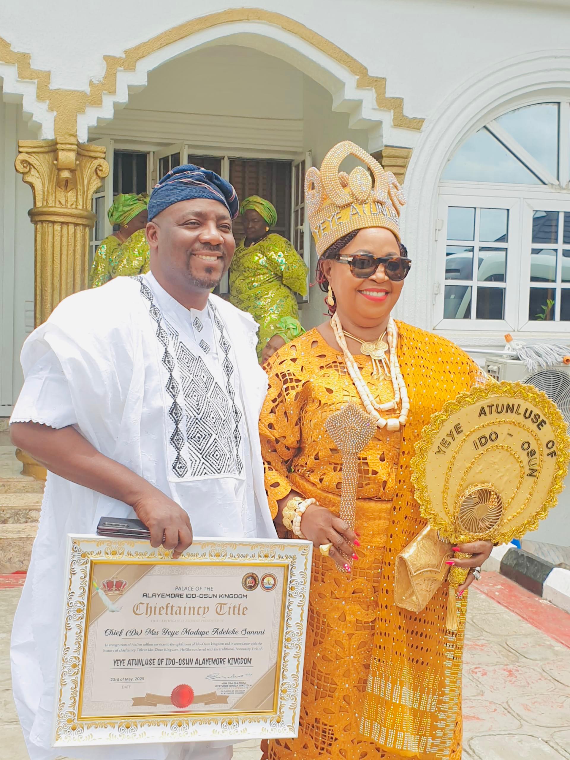 Afolabi Felicitates Dupe Adeleke 0n Her Conferment As Yeye Atunluse Of Ido-Osun