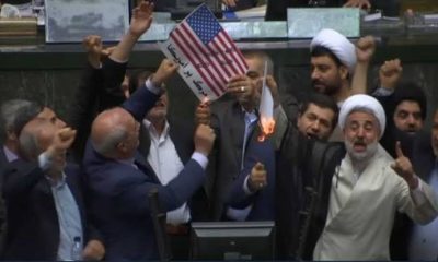 Iran Parliament Burn American Flag, Chant ‘Death To America’ Amid Israel Conflict