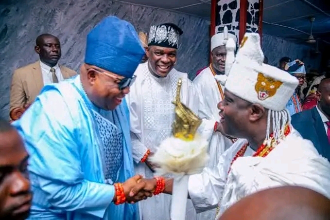 Olojo Festival: Gov Adeleke Felicitates with Ooni Of Ife, Children Of The Source